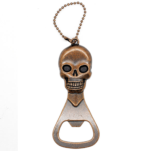 Rock-star Skull Bottle Popper Keychain