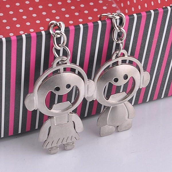 Beer Bottle Popper Couple Keychains