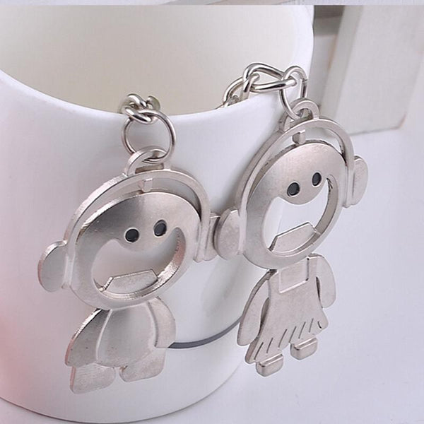 Beer Bottle Popper Couple Keychains