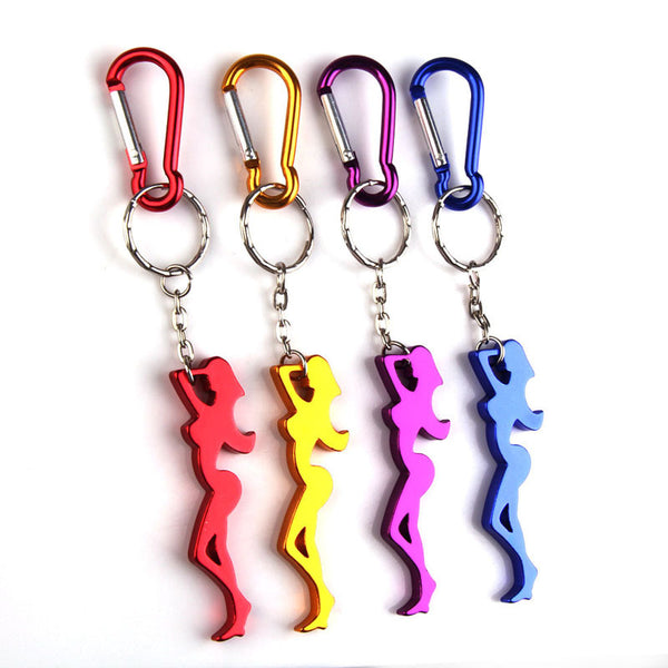 Sexy Girl Bottle Popper Keychain