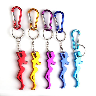 Sexy Girl Bottle Popper Keychain