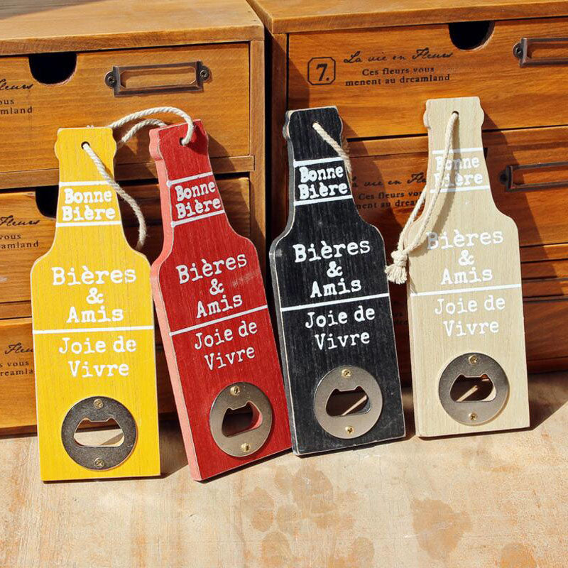 Old Style Wooden Bottle Opener