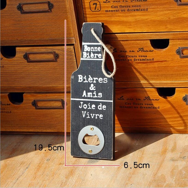 Old Style Wooden Bottle Opener