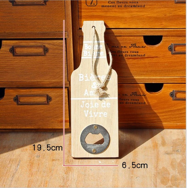 Old Style Wooden Bottle Opener