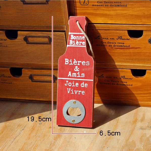 Old Style Wooden Bottle Opener