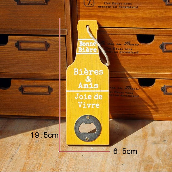 Old Style Wooden Bottle Opener