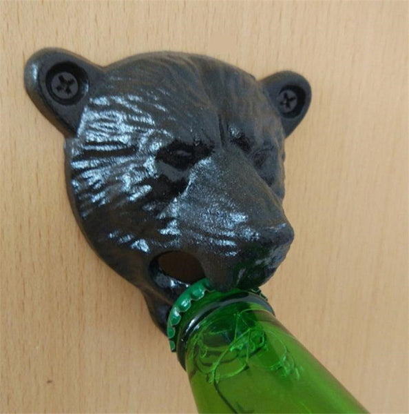 Grizzly Bear Bottle Wall Opener