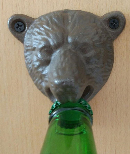 Grizzly Bear Bottle Wall Opener